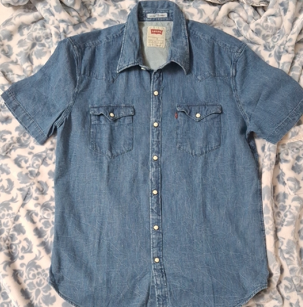 Levi's Denim Blue Button Down Shirt